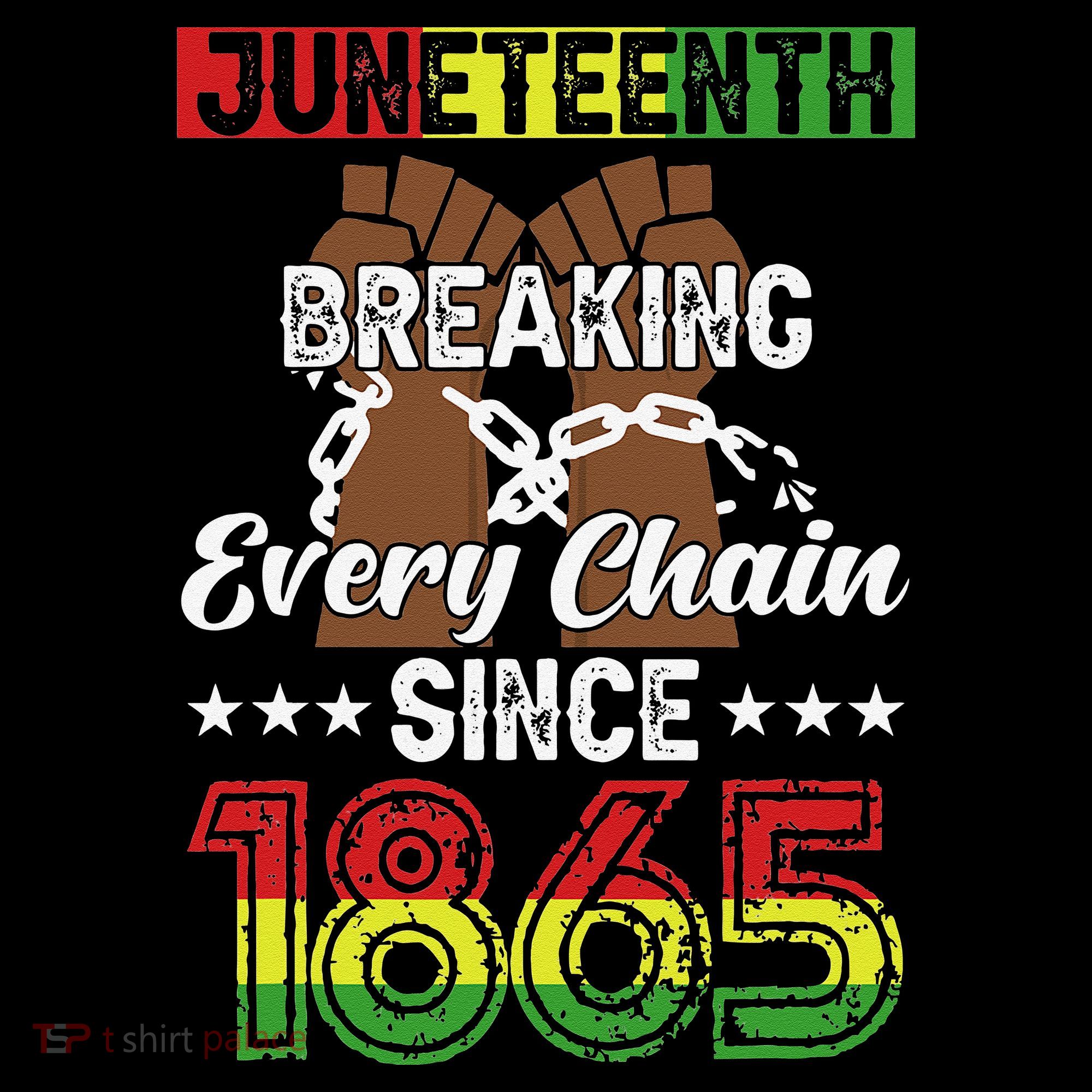 Juneteenth Breaking Every Chain Since 1865 African Doggie Tank