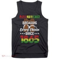Juneteenth Breaking Every Chain Since 1865 African Tank Top thumb 0