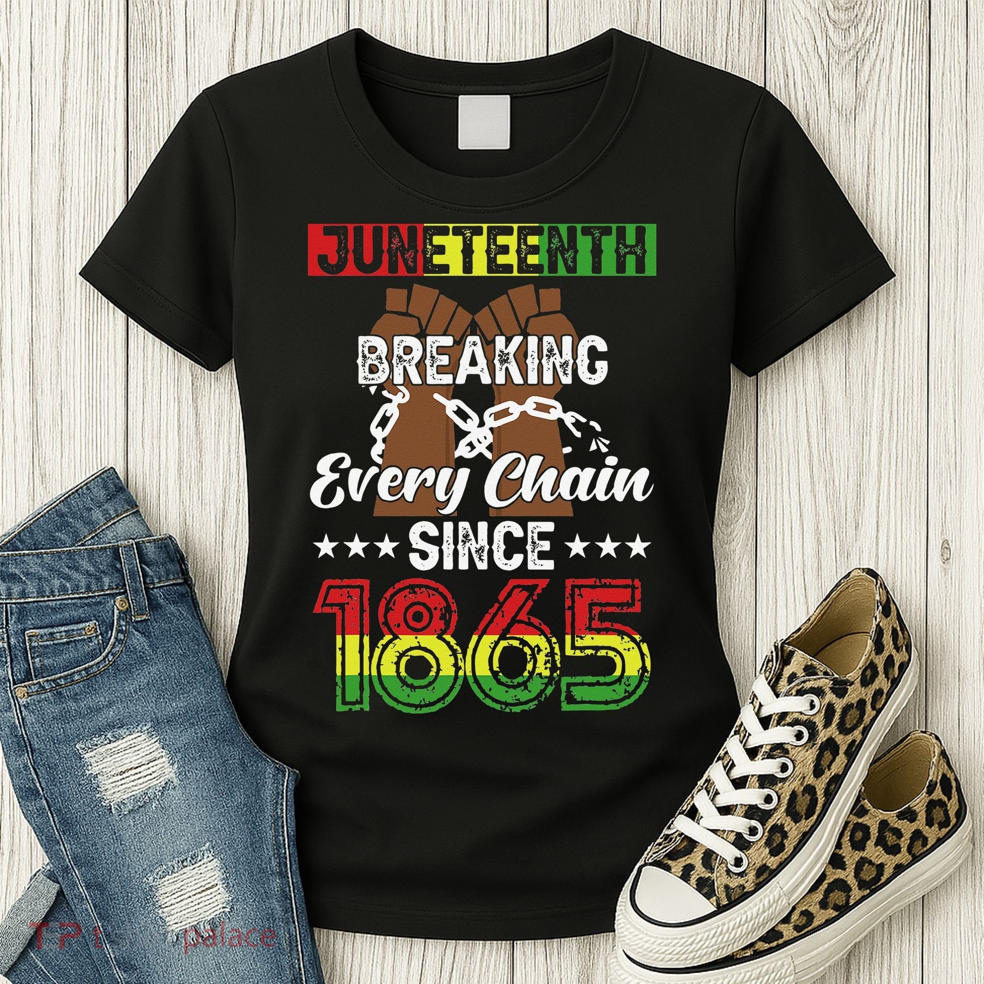 Juneteenth Breaking Every Chain Since 1865 African Women's T-Shirt