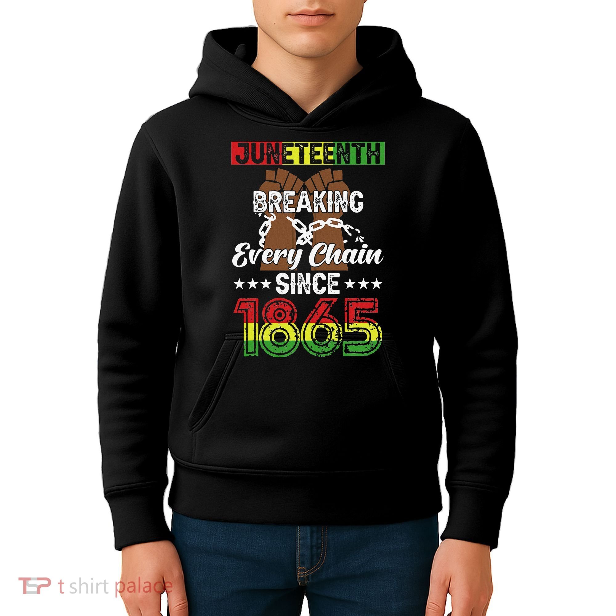 Juneteenth Breaking Every Chain Since 1865 African Kids Hoodie
