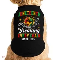 Juneteenth Breaking Every Chain Black History Doggie Tank thumb 0