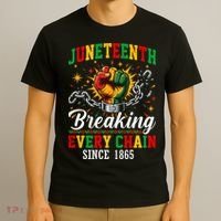 Juneteenth Breaking Every Chain Black History T-Shirt thumb 3