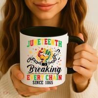 Juneteenth Breaking Every Chain Black History Coffee Mug thumb 3