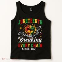 Juneteenth Breaking Every Chain Black History Tank Top thumb 2