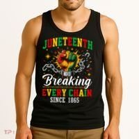 Juneteenth Breaking Every Chain Black History Tank Top thumb 3