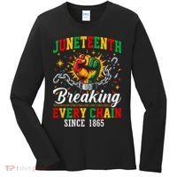 Juneteenth Breaking Every Chain Black History Women's Long Sleeve Shirt thumb 0