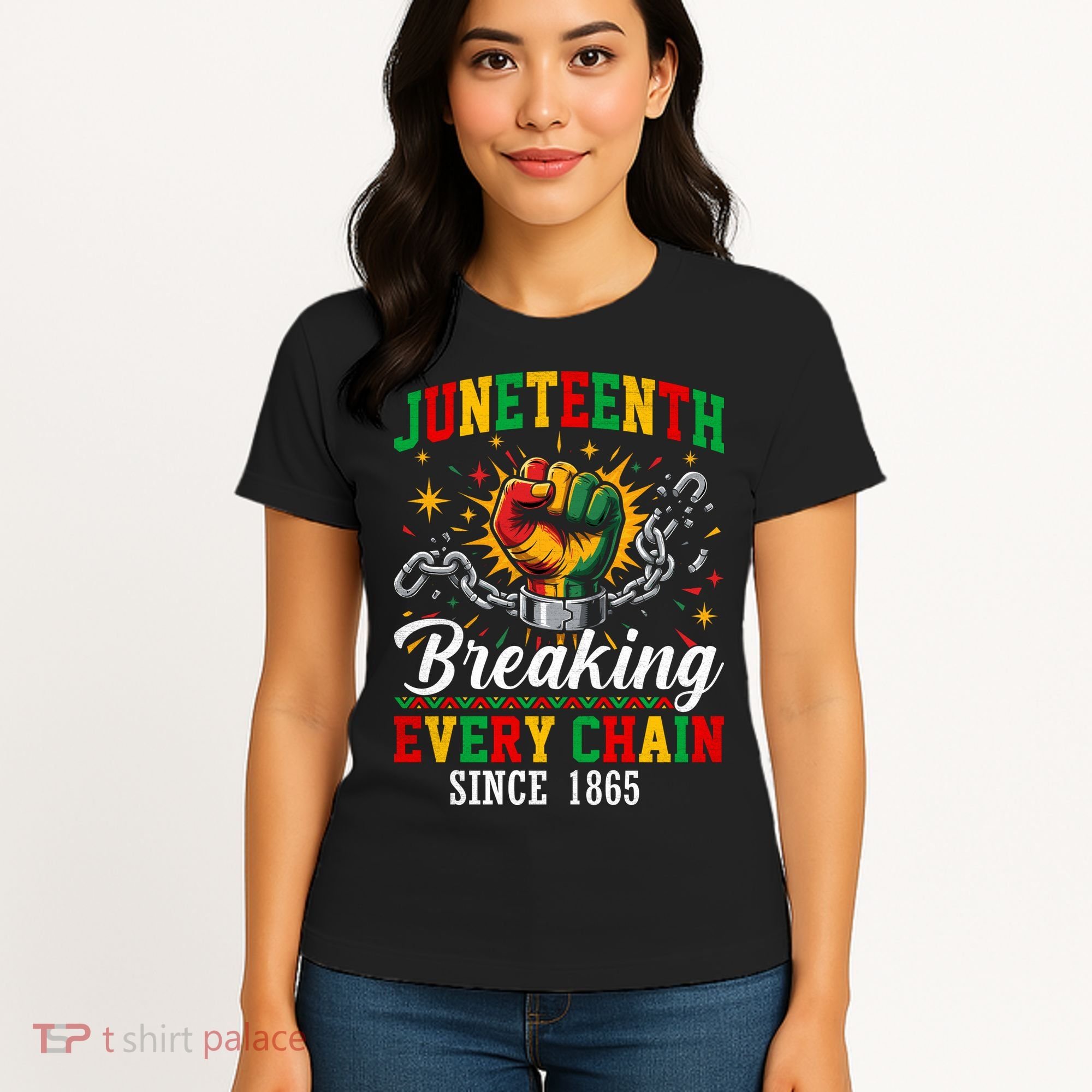 Juneteenth Breaking Every Chain Black History Women's T-Shirt