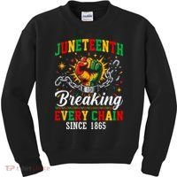 Juneteenth Breaking Every Chain Black History Kids Sweatshirt thumb 0