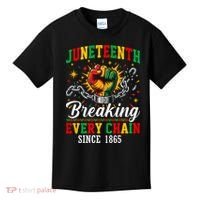 Juneteenth Breaking Every Chain Black History Kids T-Shirt thumb 0