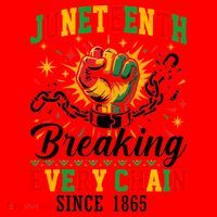 Juneteenth Breaking Every Chain Black History Santa Hat thumb 1