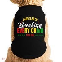 Juneteenth Breaking Every Chain Since 1865 Doggie Tank thumb 0