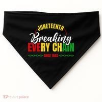 Juneteenth Breaking Every Chain Since 1865 USA-Made Doggie Bandana thumb 0