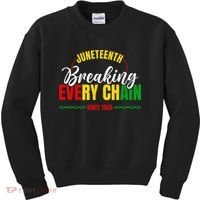 Juneteenth Breaking Every Chain Since 1865 Kids Sweatshirt thumb 0