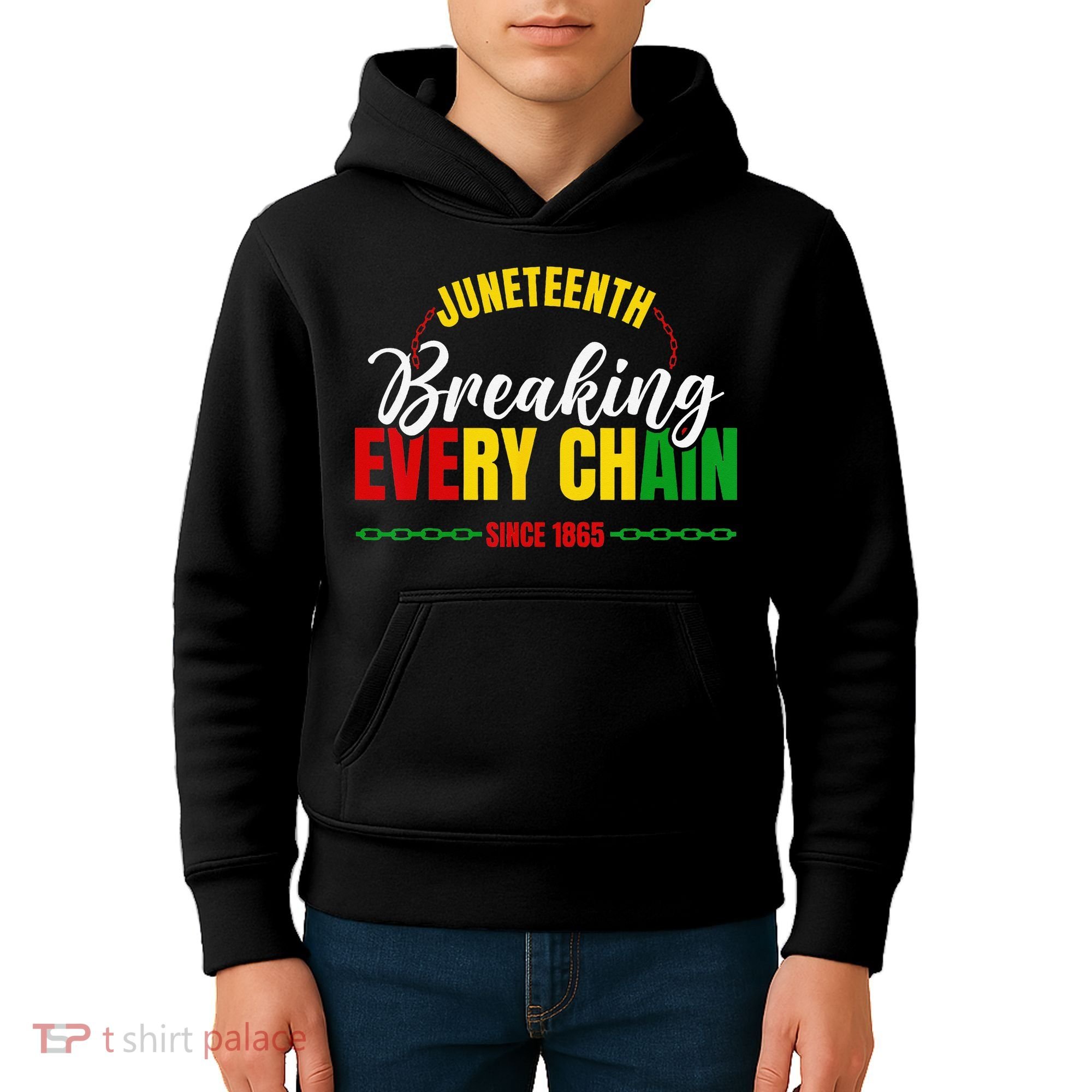 Juneteenth Breaking Every Chain Since 1865 Kids Hoodie
