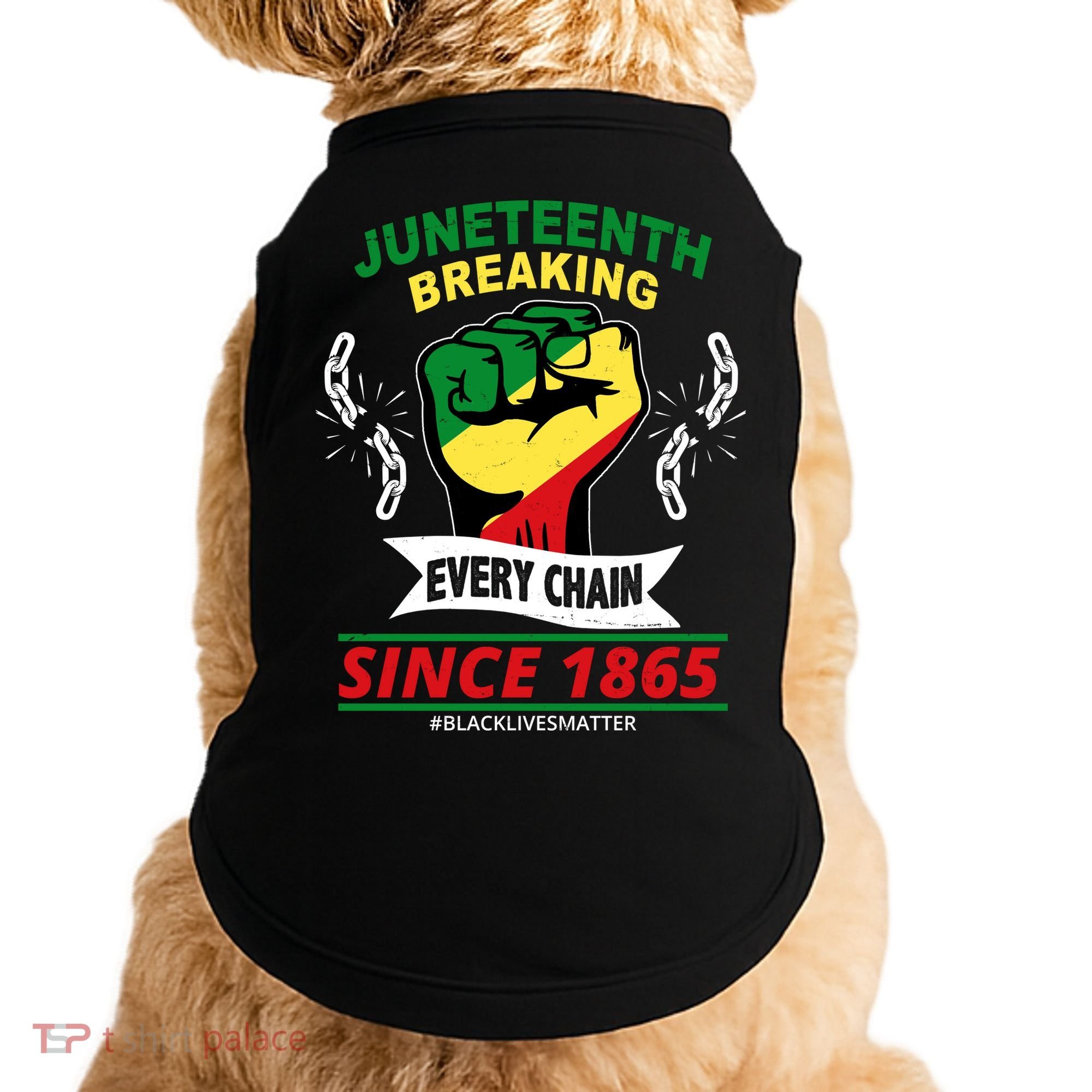 Juneteenth Breaking Every Chain Since 1865 Doggie Tank
