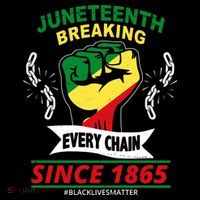 Juneteenth Breaking Every Chain Since 1865 Apron thumb 3