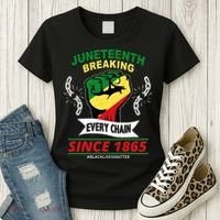 Juneteenth Breaking Every Chain Since 1865 Women's T-Shirt thumb 3