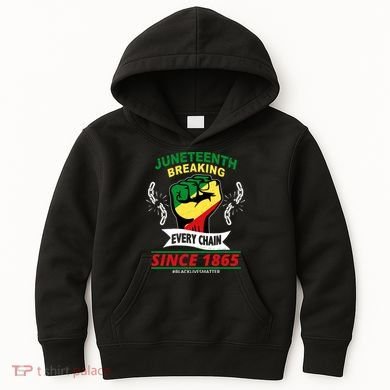 Juneteenth Breaking Every Chain Since 1865 Kids Hoodie