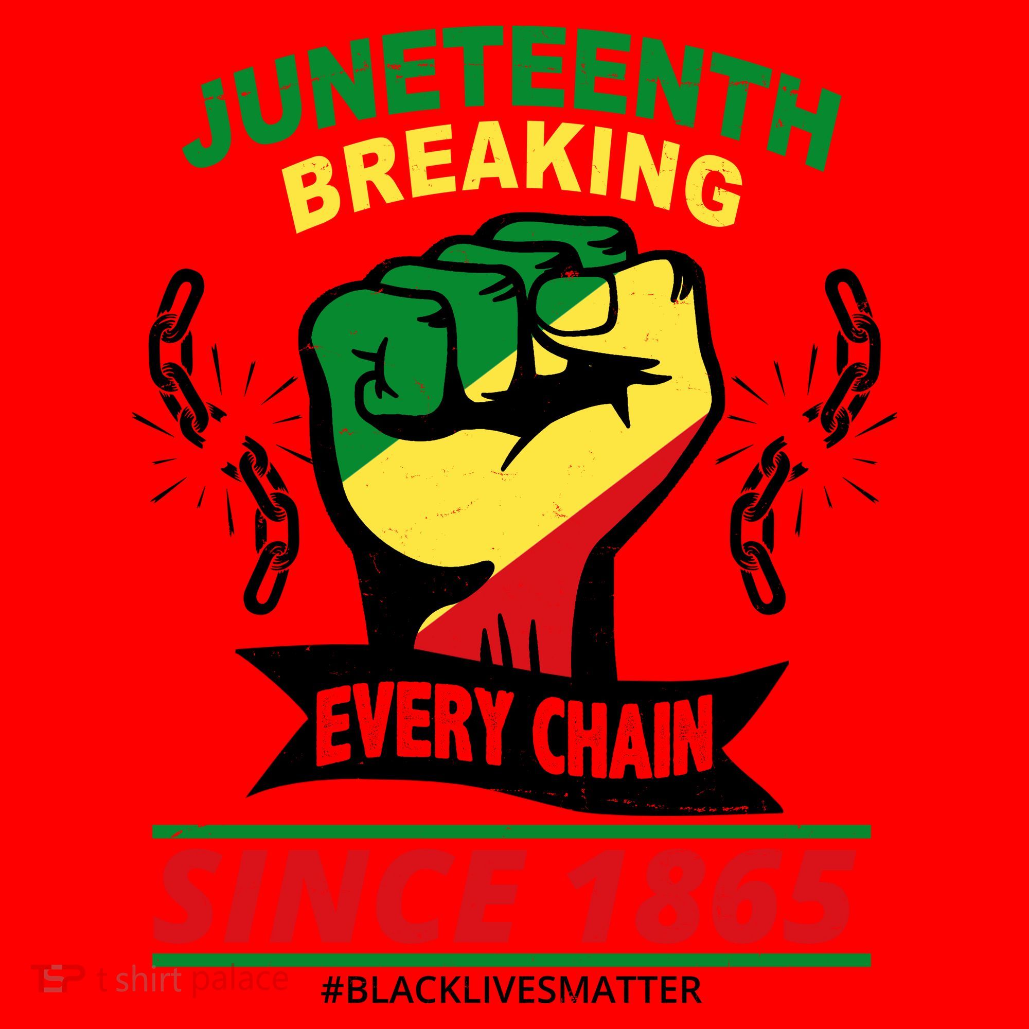 Juneteenth Breaking Every Chain Since 1865 Santa Hat
