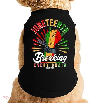 Juneteenth Breaking Every Chain Since 1865 Doggie Tank