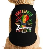 Juneteenth Breaking Every Chain Since 1865 Doggie Tank thumb 0