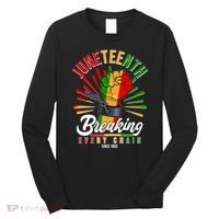 Juneteenth Breaking Every Chain Since 1865 Long Sleeve Shirt thumb 0