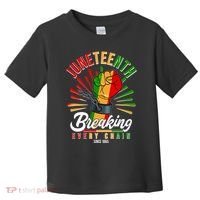 Juneteenth Breaking Every Chain Since 1865 Toddler T-Shirt thumb 0