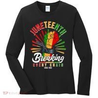 Juneteenth Breaking Every Chain Since 1865 Women's Long Sleeve Shirt thumb 0