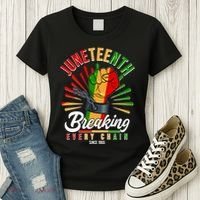 Juneteenth Breaking Every Chain Since 1865 Women's T-Shirt thumb 3