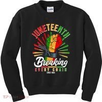 Juneteenth Breaking Every Chain Since 1865 Kids Sweatshirt thumb 0