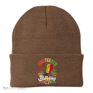 Juneteenth Breaking Every Chain Since 1865 Beanie