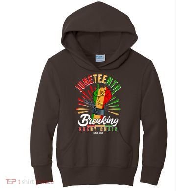 Juneteenth Breaking Every Chain Since 1865 Kids Hoodie