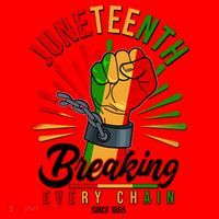 Juneteenth Breaking Every Chain Since 1865 Santa Hat thumb 1