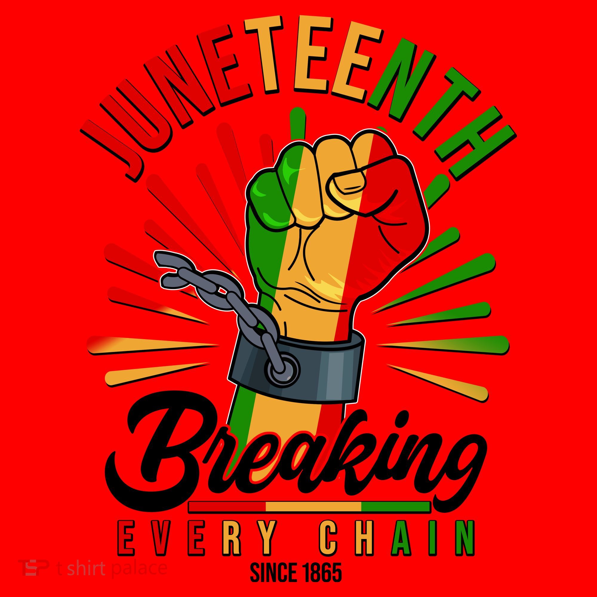 Juneteenth Breaking Every Chain Since 1865 Santa Hat