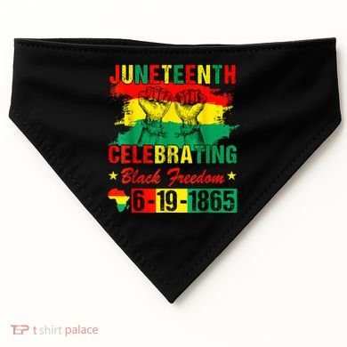 Juneteenth Breaking Every Chain Since 1865 African American USA-Made Doggie Bandana