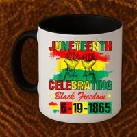 Juneteenth Breaking Every Chain Since 1865 African American Coffee Mug thumb 2
