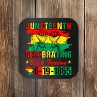 Juneteenth Breaking Every Chain Since 1865 African American Coaster thumb 0