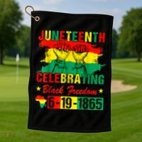 Juneteenth Breaking Every Chain Since 1865 African American Golf Towel thumb 1