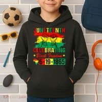 Juneteenth Breaking Every Chain Since 1865 African American Kids Hoodie thumb 2