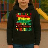 Juneteenth Breaking Every Chain Since 1865 African American Kids Hoodie thumb 3