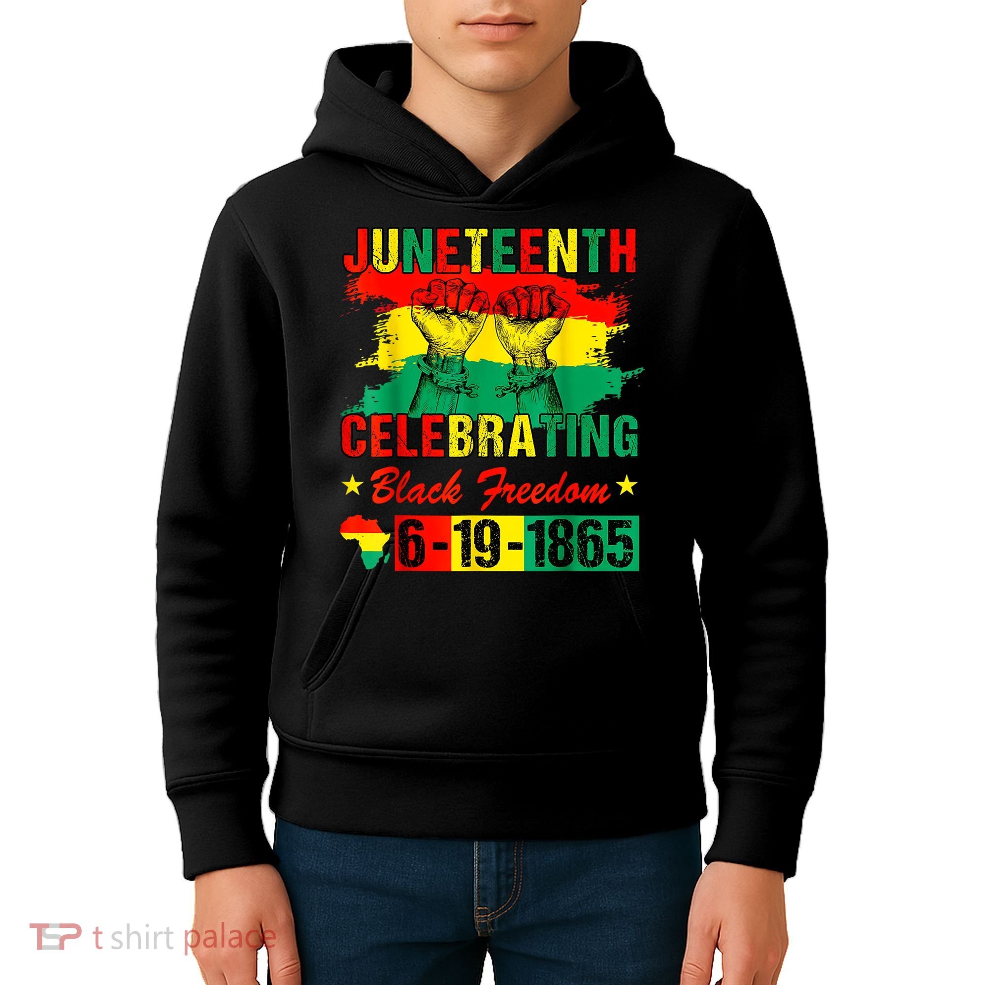 Juneteenth Breaking Every Chain Since 1865 African American Kids Hoodie