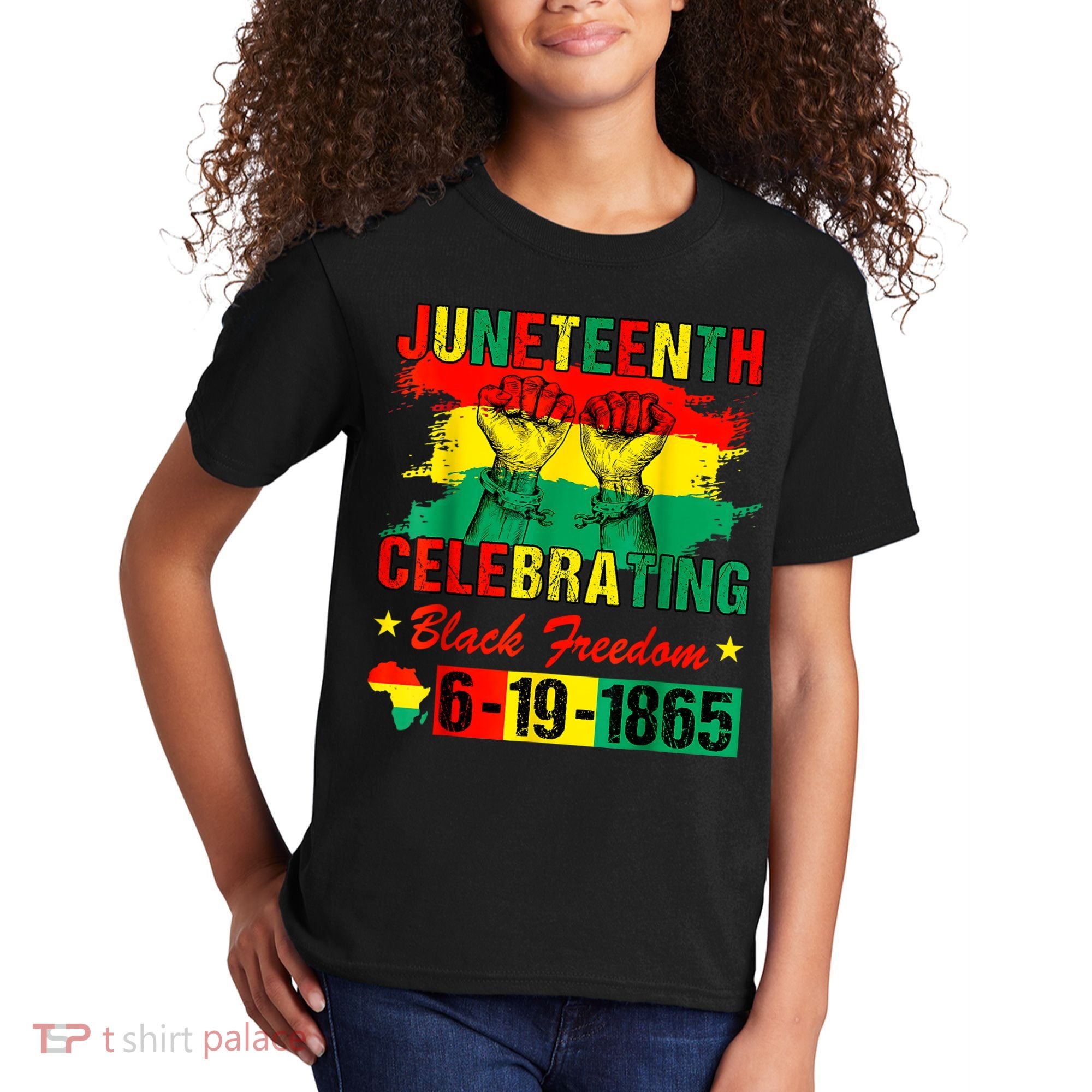 Juneteenth Breaking Every Chain Since 1865 African American Kids T-Shirt