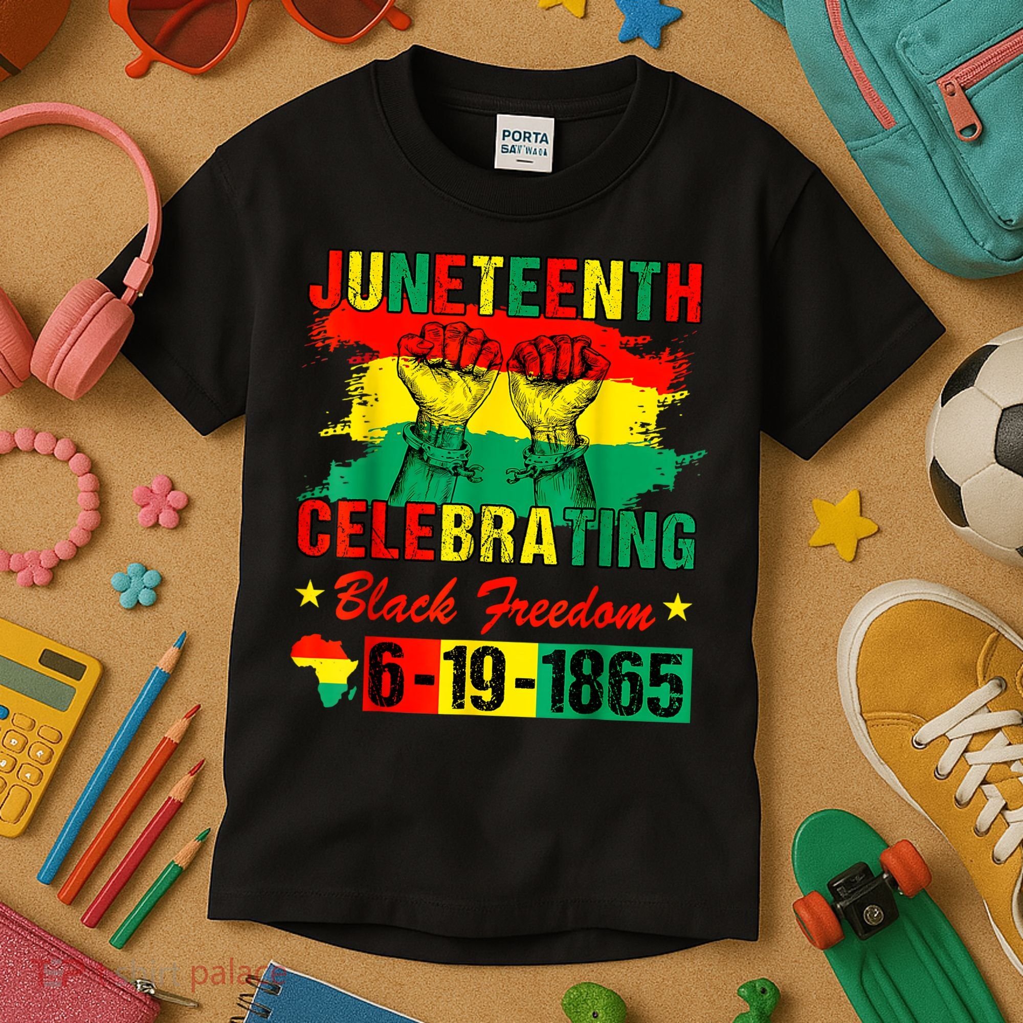 Juneteenth Breaking Every Chain Since 1865 African American Kids T-Shirt