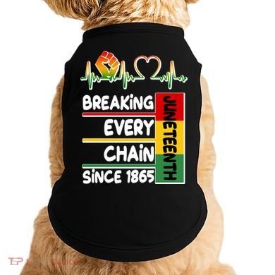 Juneteenth Breaking Every Chain Since 1865 Doggie Tank