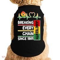 Juneteenth Breaking Every Chain Since 1865 Doggie Tank thumb 0