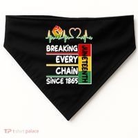 Juneteenth Breaking Every Chain Since 1865 USA-Made Doggie Bandana thumb 0