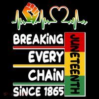 Juneteenth Breaking Every Chain Since 1865 Button thumb 1