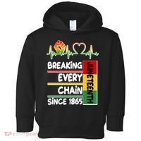 Juneteenth Breaking Every Chain Since 1865 Toddler Hoodie thumb 0