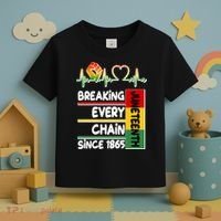 Juneteenth Breaking Every Chain Since 1865 Toddler T-Shirt thumb 3