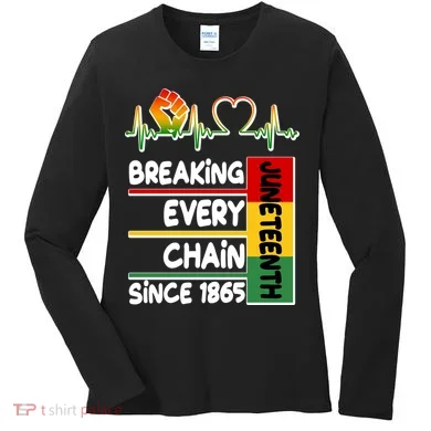 Juneteenth Breaking Every Chain Since 1865 Women's Long Sleeve Shirt